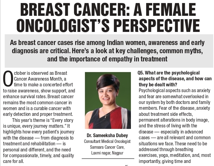 BREAST CANCER: A FEMALE  ONCOLOGIST’S PERSPECTIVE